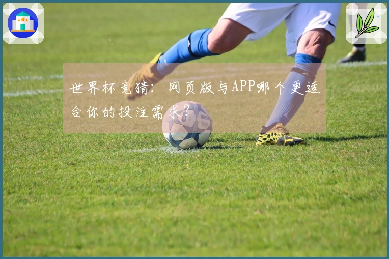 世界杯竞猜：网页版与APP哪个更适合你的投注需求？